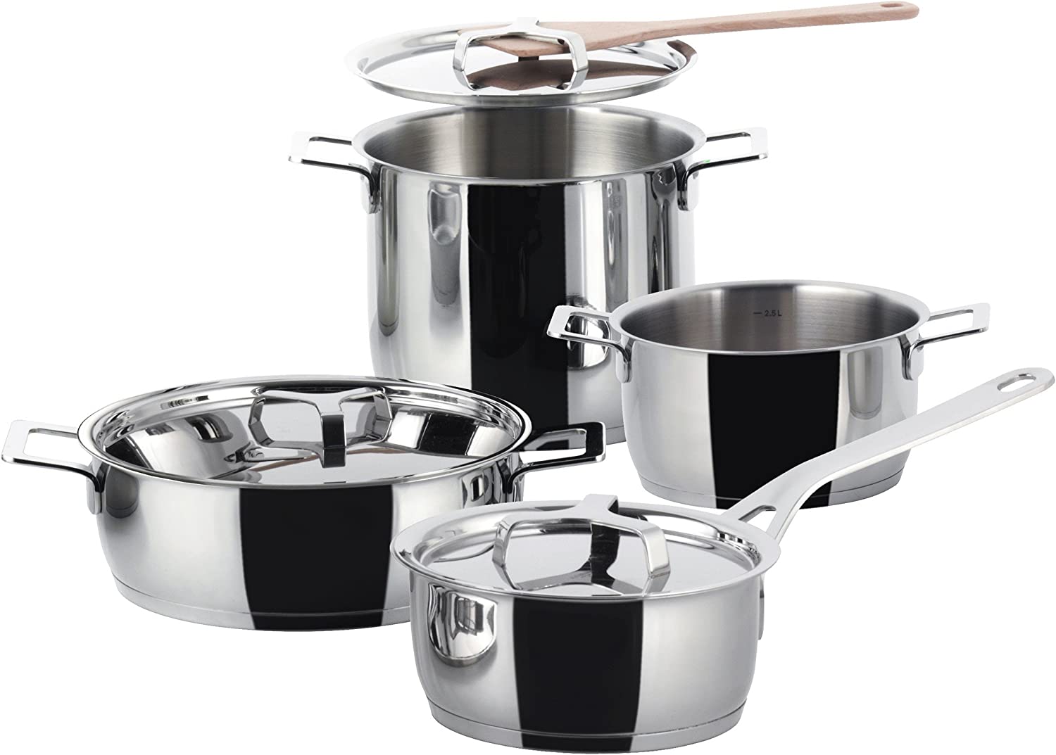 Set di pentole a induzione Alessi Pots&Pans AJM100S7