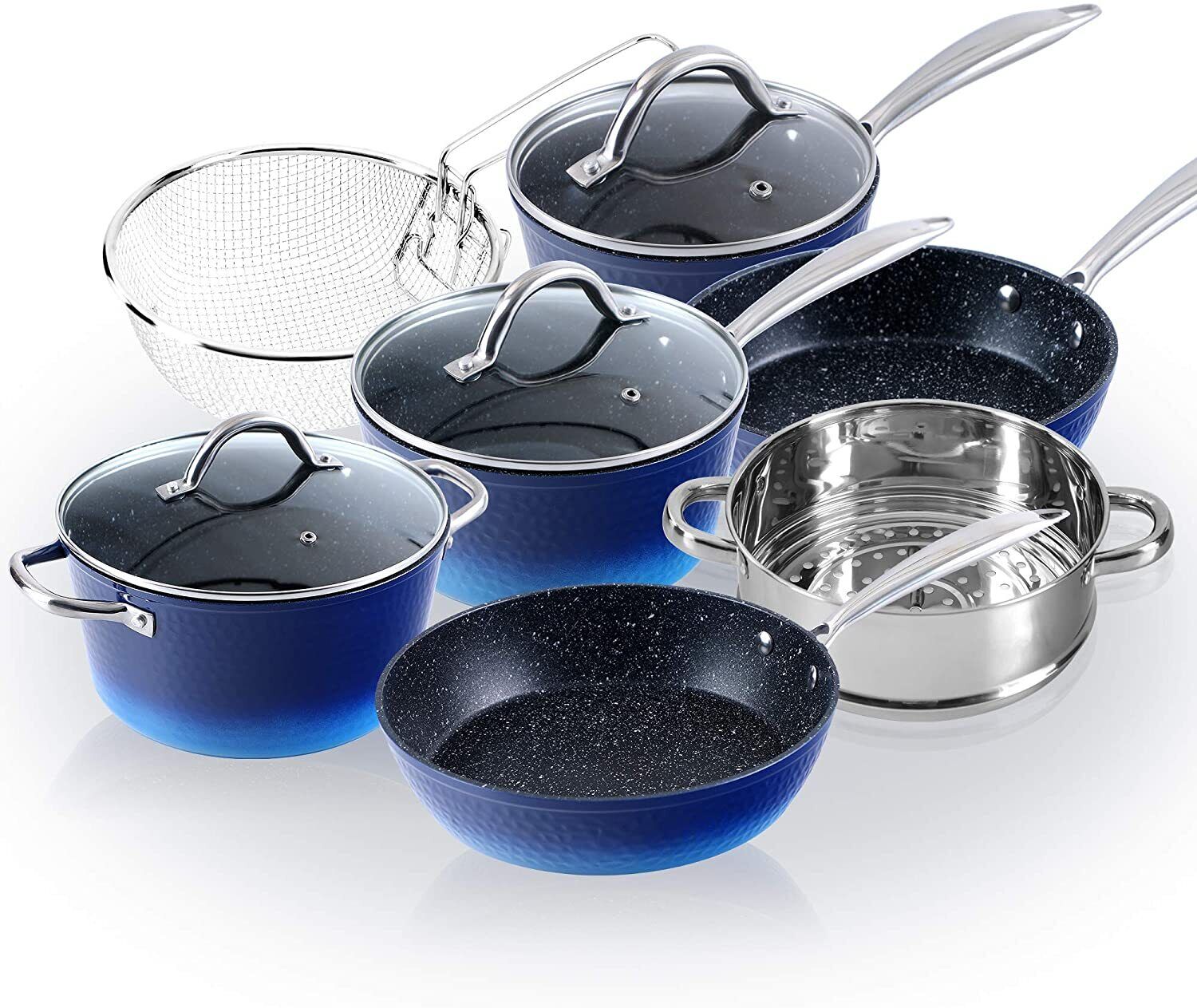 Batteria di pentole a induzione Kitchen Academy Hammered