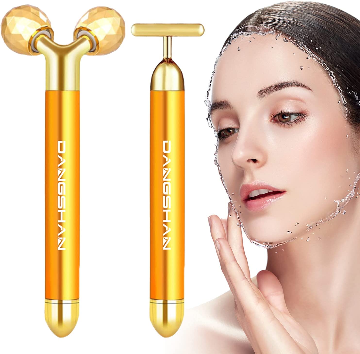 2-IN-1 Beauty Bar 24k Golden massaggiatore viso